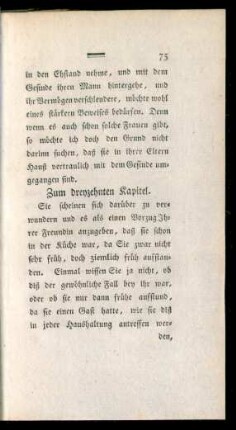Zum dreyzehnten Kapitel