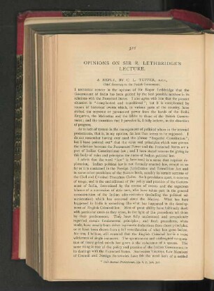 Opinions on Dir R. Lethbridge's Lecture.