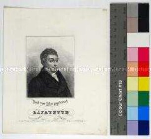 Porträt des französischen Generals und Politikers Marie-Joseph du Motier Marquis de Lafayette - Blatt Nr. 28 der Serie "Zeitgenossen"