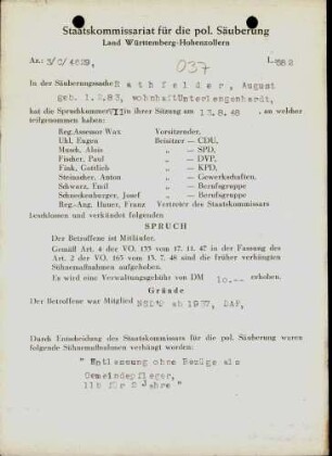 Rathfelder, August