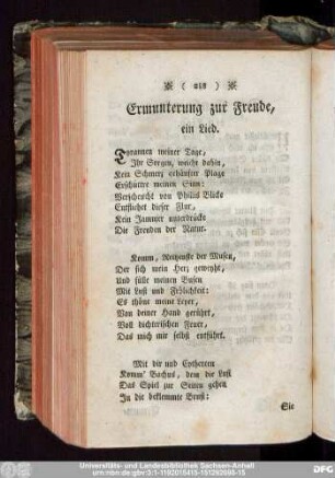 Ermunterung zur Freude, ein Lied.