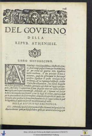 XVII. Del Governo Della Republica Atheniese.