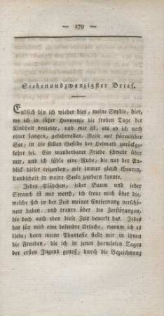 Siebenundzwanzigster Brief