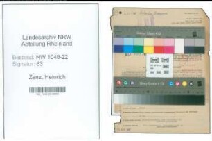 Entnazifizierung Heinrich Zenz , geb. 11.11.1902 (Brauereidirektor)