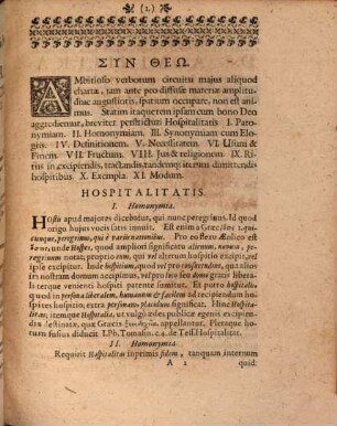 Dissertatio de hospitalitate