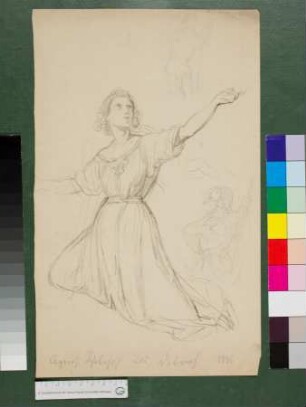 Studie zu Deborah, zwei kleine männliche Figurenstudien