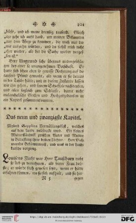Das neun und zwanzigste Kapitel