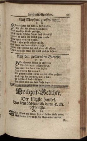 Hochzeit-Getichte.