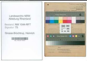 Entnazifizierung Heinrich Grosse-Brochtrup , geb. 24.08.1902 (Landwirt)