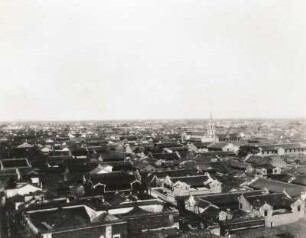 Ningpo (Ningbo), China. Stadtansicht von der Großen Pagode
