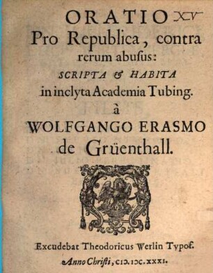 Oratio pro republica, contra rerum abusus