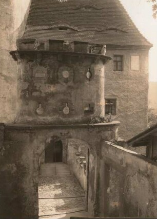 Liebstadt, Schloss Kuckuckstein, Brückenkopf und Zugbrücke