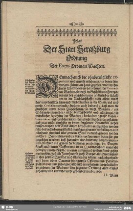 Der Extra-Ordinari Wachten