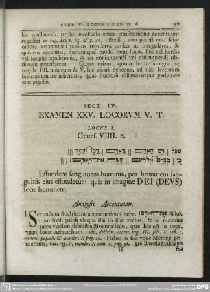 Sect. IV. Examen XXV. Locorum V. T.