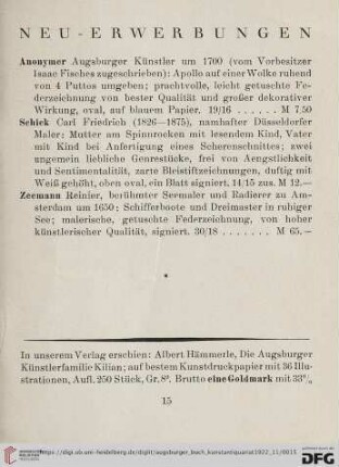 Neu-Erwerbungen