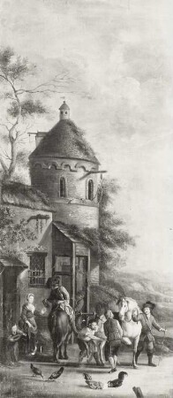 Klassische Landschaft mit Bauernszene