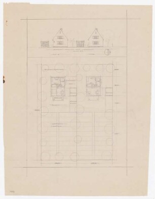 Eisenbahner-Siedlung: Lageplan und Ansicht M 1:200