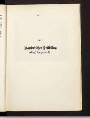 Flandrischer Frühling (Gent, Langemarck)