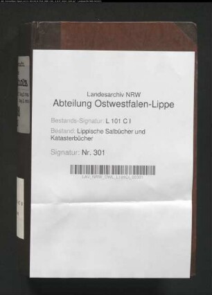 Salbuch der ehem. Vogtei Langenholzhausen von 1858, Bd. 5 (Duplikat)