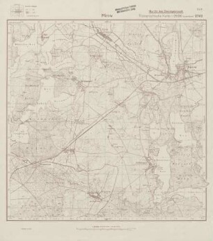 2742 Mirow, Topographische Karte 1:25000 (4cm - Karte)
