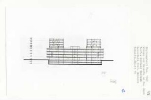 Wohnen und Gewerbe am Kurfürstendamm, Berlin-Charlottenburg (Diplomarbeit bei Kurt Dübbers): Schnitt 1:200
