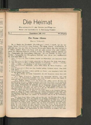 Der Name Altona