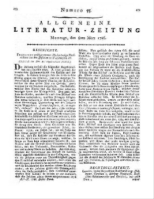 1786: Allgemeine Literatur-Zeitung