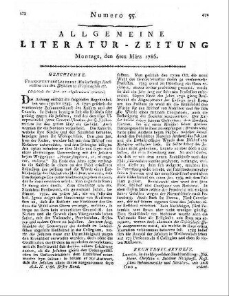 1786: Allgemeine Literatur-Zeitung