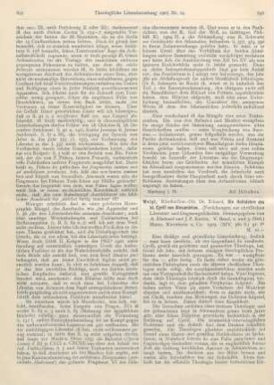 656-657 [Rezension] Weigl, Eduard, Die Heilslehre des hl. Cyrill von Alexandrien. V. Band