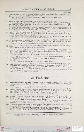 XII. Emblems (Nr. 337 - 343)