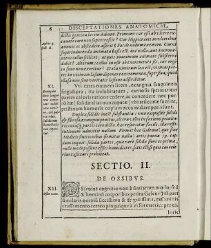 Sectio II. De Ossibus.