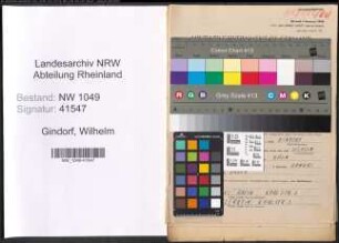 Entnazifizierung Wilhelm Gindorf , geb. 16.07.1893 (Lehrer)