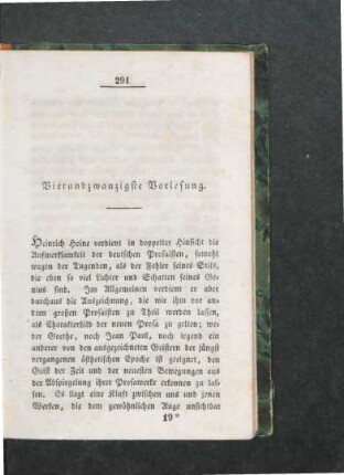 Vierundzwanzigste Vorlesung