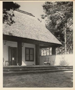 Haus, Bad Saarow: Östliche Ecke der Terrasse