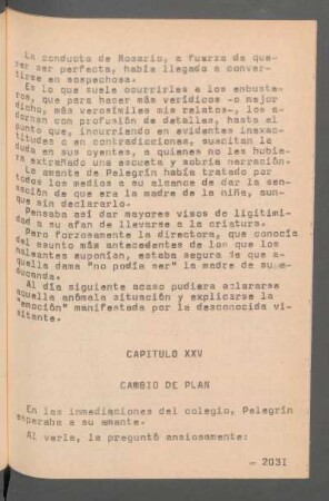 Capítulo XXV - Cambio de plan