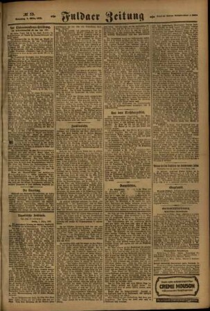 Zweite Ausgabe vom Sonntag, den 05. März 1922.
