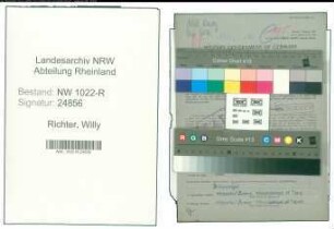 Entnazifizierung Willy Richter , geb. 17.10.1909 (Revisor)