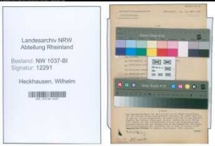 Entnazifizierung Wilhelm Heckhausen , geb. 22.04.1911 (Polizeibeamter)