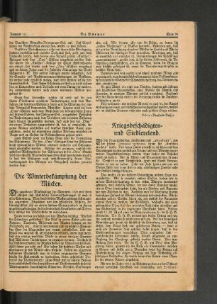 Die Winterbekämpfung der Mücken.