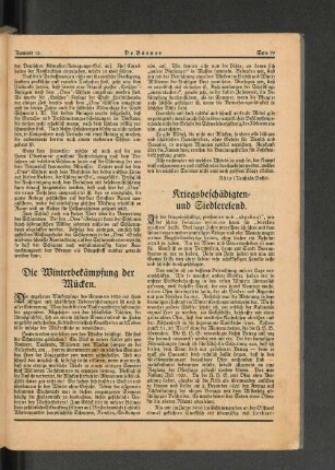 Die Winterbekämpfung der Mücken.