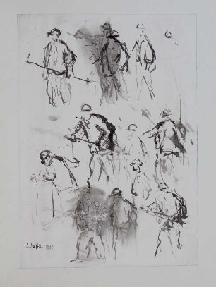 Im Stahlwerk (Arbeiter an der Gießgrube)