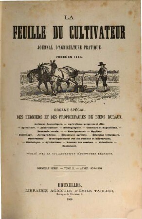 La Feuille du cultivateur. 2. 1859/60 (1860)