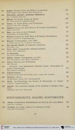 Kunstgeschichte, Malerei, Kostümkunde (Nr. 423-455)