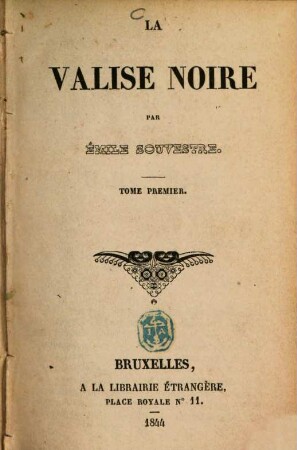 La valise noire : Par Émile Souvestre, 1