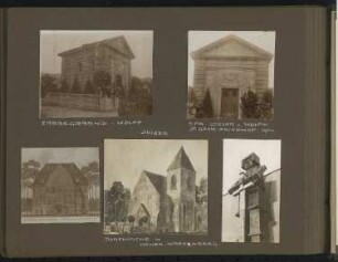 Erbbegräbnis Wolff; Wohnhaus, Berlin-Grunewald; Dorfkirche, Hohen-Wartenberg; Roland: Ansichten