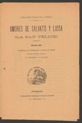 Amores de Salvato y Luísa : (la San Felice) : tomo 1