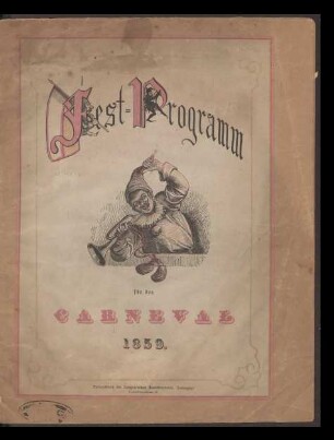 Fest-Programm für den Carneval 1859