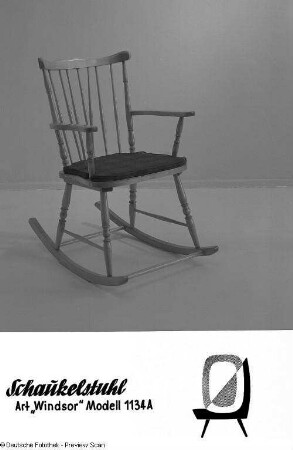 Schaukelstuhl Art "Windsor" (Modell 1134 A)