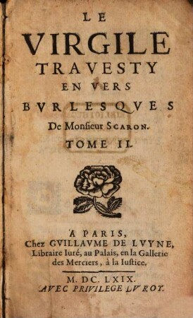 Le Virgile travesty en vers burlesques, 2. (1669)