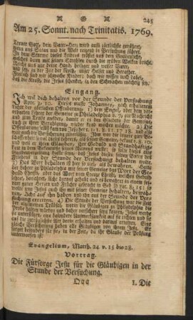 Am 25. Sonnt. nach Trinitatis. 1769
